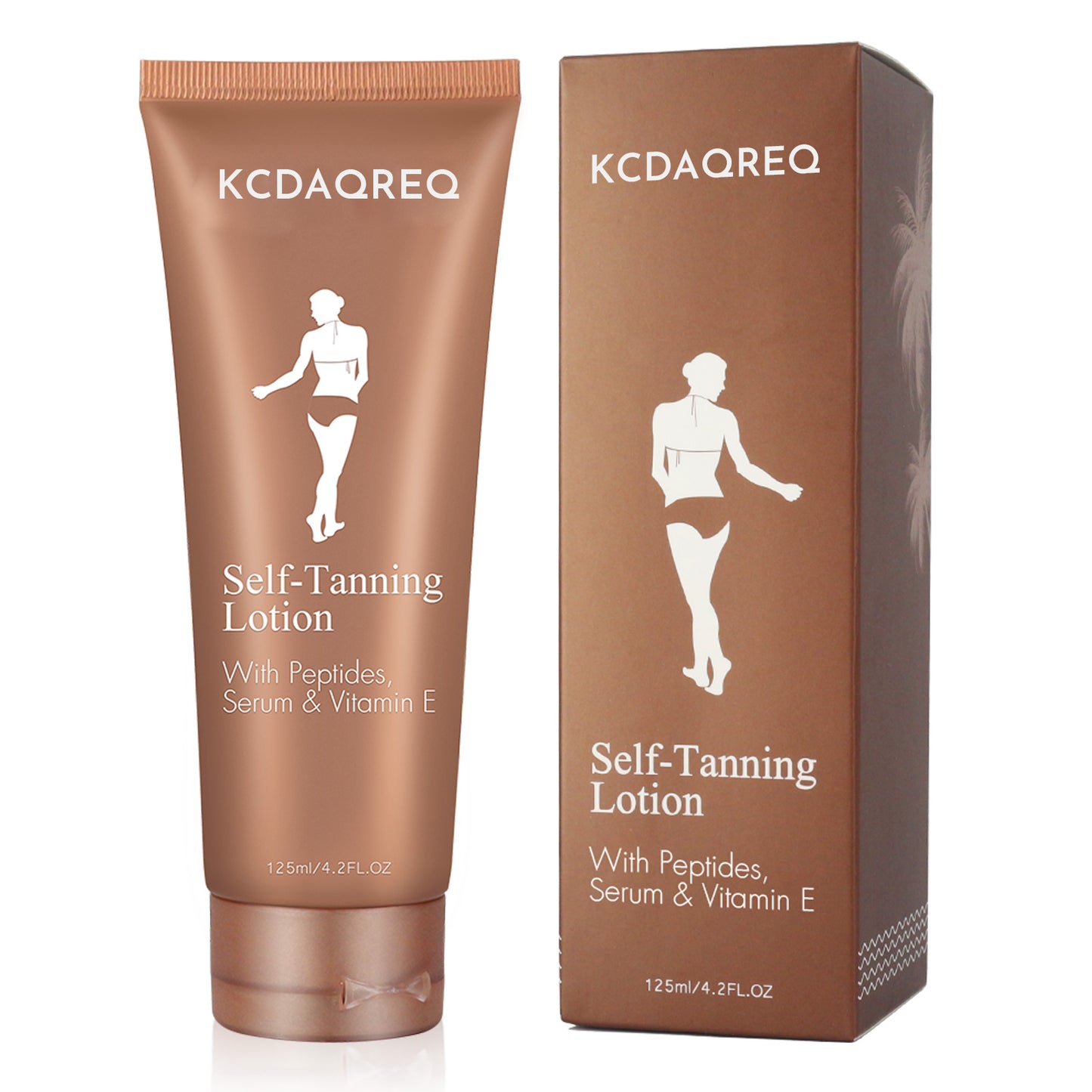 KCDAQREQ Self-Tanning Lotion With Peptides,Serum & Vitamin E