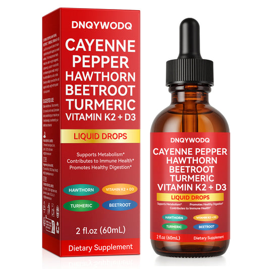 DNQYWODQ CAYENNE PEPPER HAWTHORN BEETROOT TURMERIC VITAMIN K2 + D3