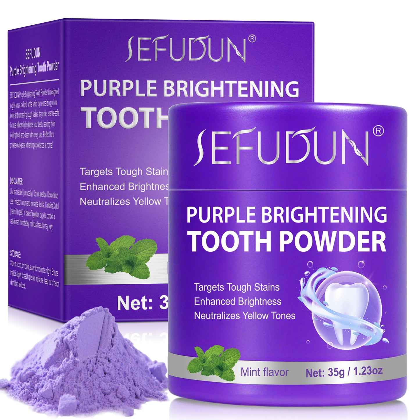 sefudun PURPLE BRIGHTENING TOOTH POWDER