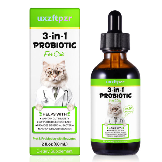 uxzftpzr 3-in-1 PROBIOTIC For Cats
