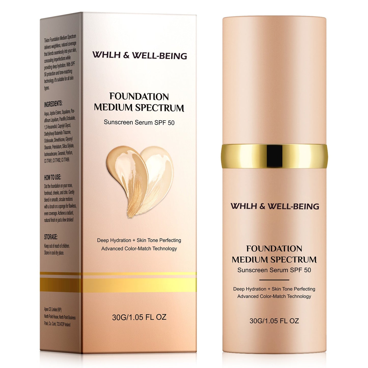 WHLH & WELL-BEING FOUNDATION MEDIUM SPECTRUM SUNSCREEN SERUM SPF 50