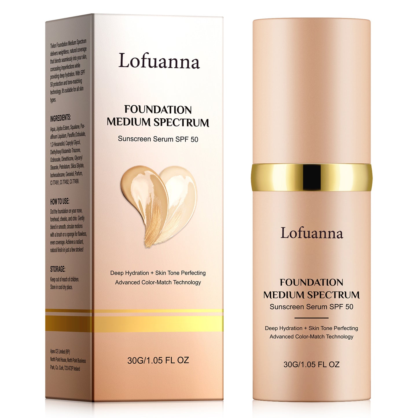 Lofuanna FOUNDATION MEDIUM SPECTRUM Sunscreen Serum SPF 50