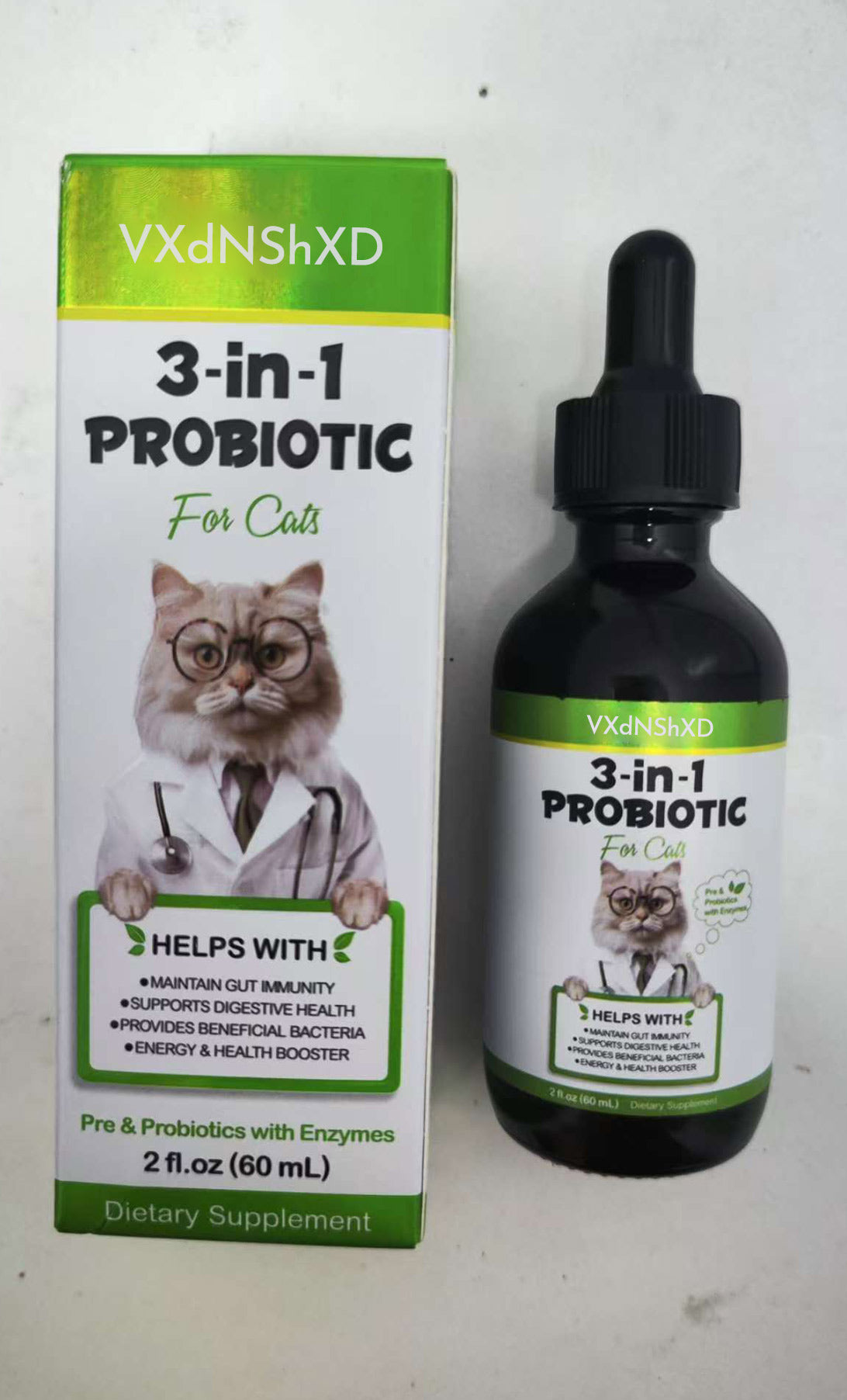 VXdNShXD 3-in-1 PROBIOTIC For Cats