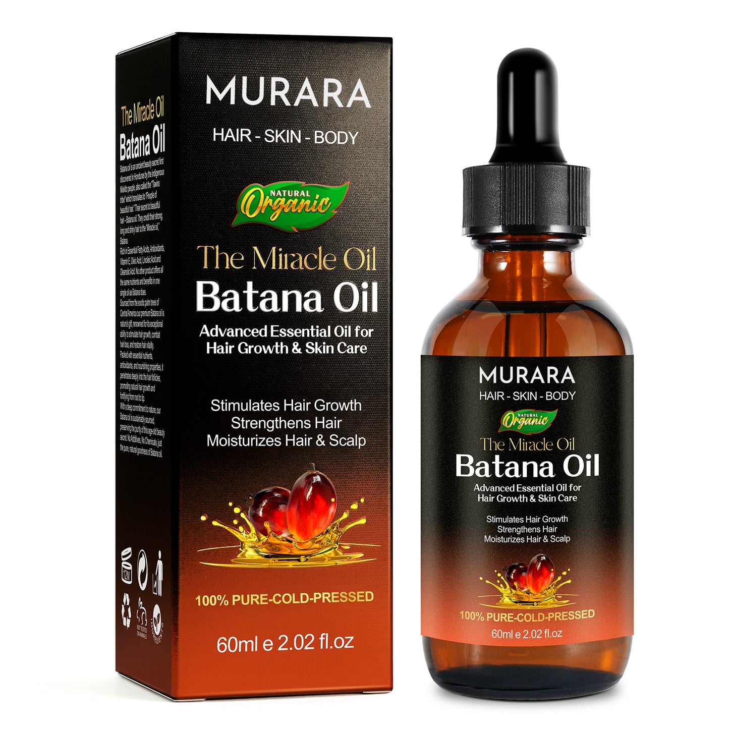 MURARA The Miracle Oil Batana Oil Advanced Essential Oil foR Hair Growth & Skin Care