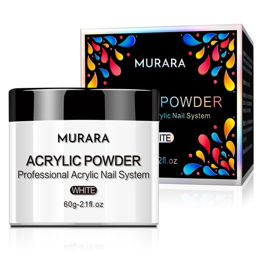 MURARA ACRYLIC POWDER Professional Acrylic Nail System WHITE