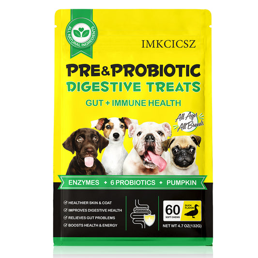 IMKCICSZ PRE & PROBIOTIC DIGESTIVE TREATS GUT + IMMUNE HEALTH