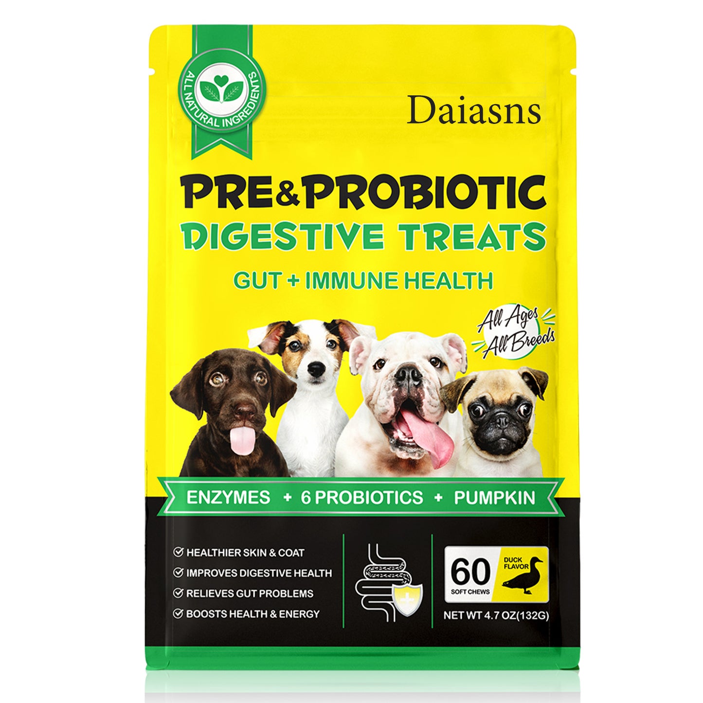 Daiasns PRE & PROBIOTIC DIGESTIVE TREATS GUT + IMMUNE HEALTH