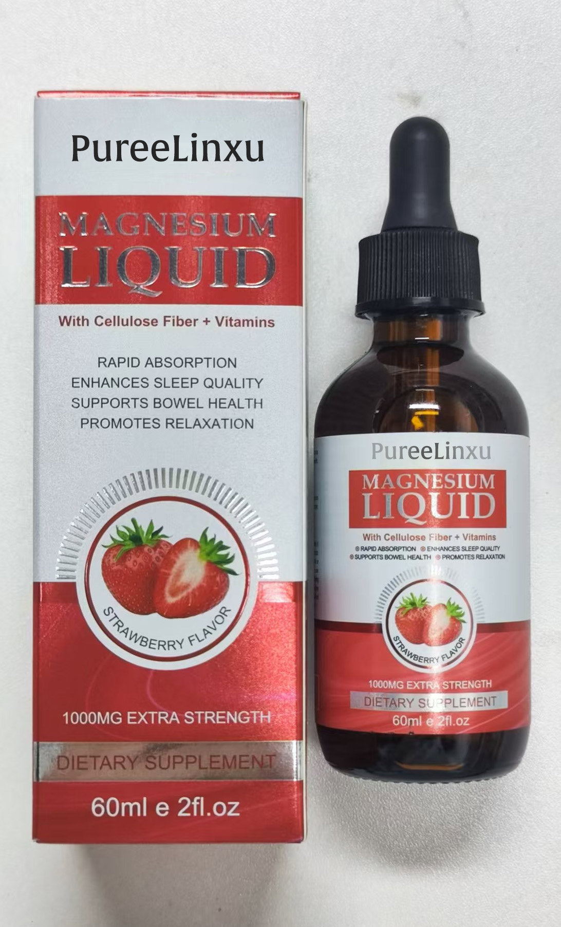 Pureelinxu Magnesium Liquid With Cellulose Fiber + Vitamins  60ml