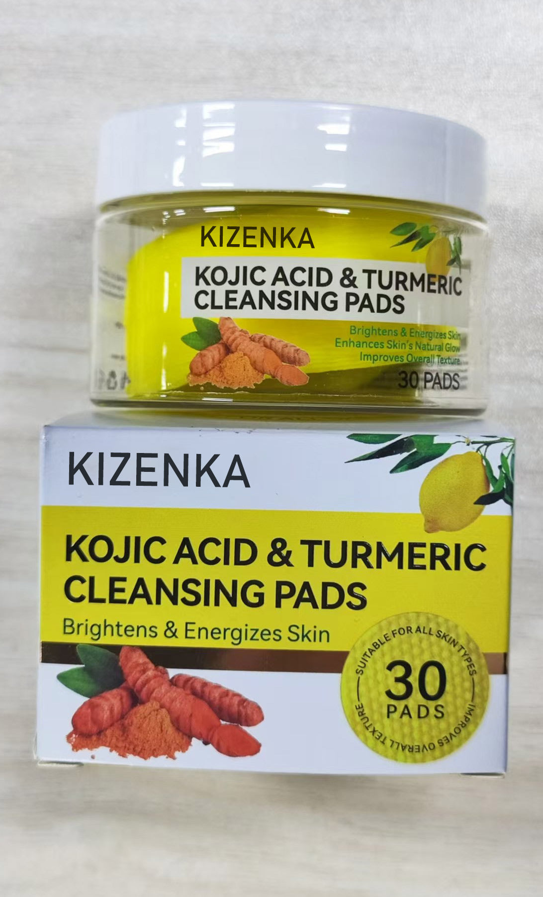KIZENKA KOJIC ACID & TURMERIC CLEANSING PADS