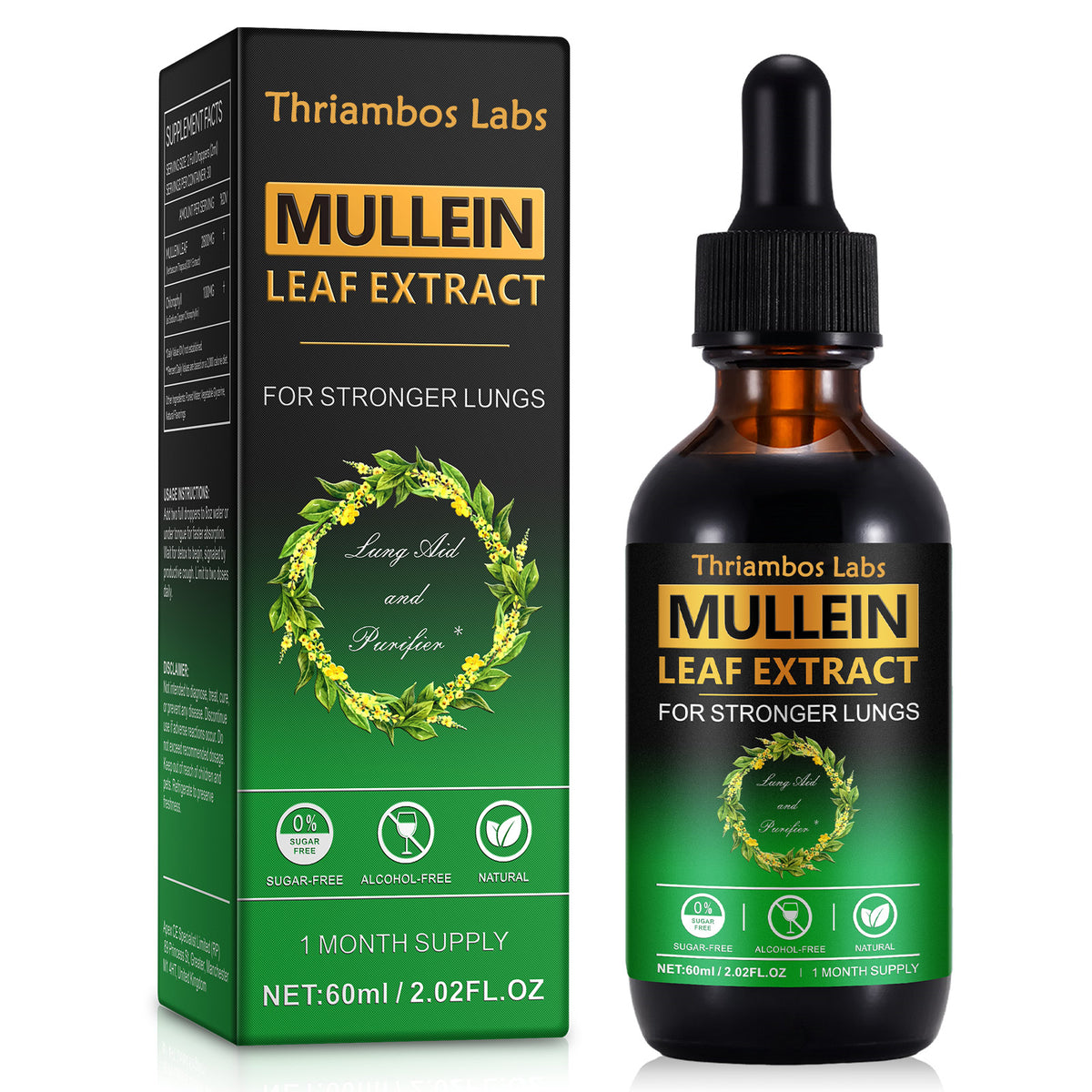 Thriambos Labs Mullein leaf Extract For Stronger lungs