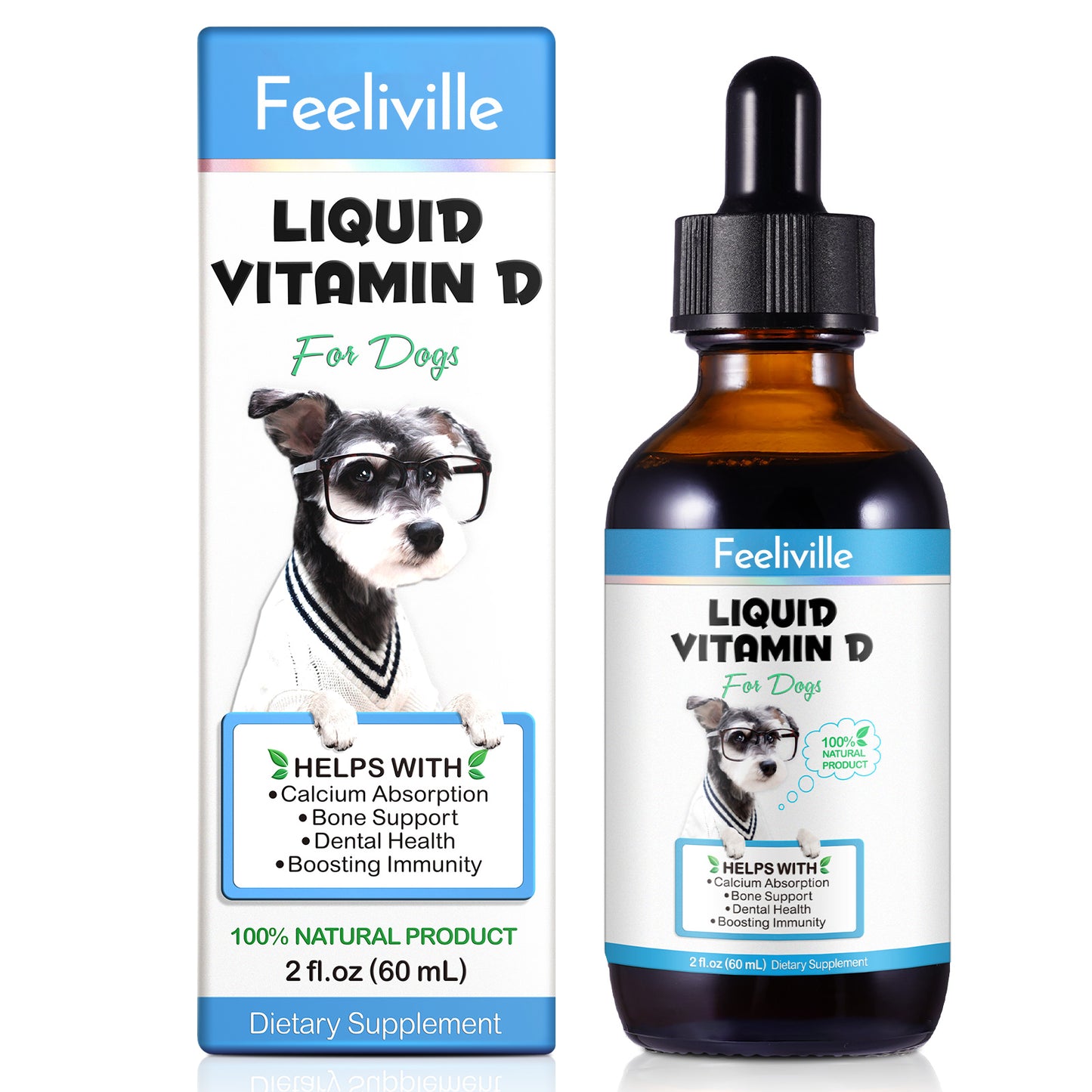 Feeliville LIQUID VITAMIN D FOR DOGS 60ML
