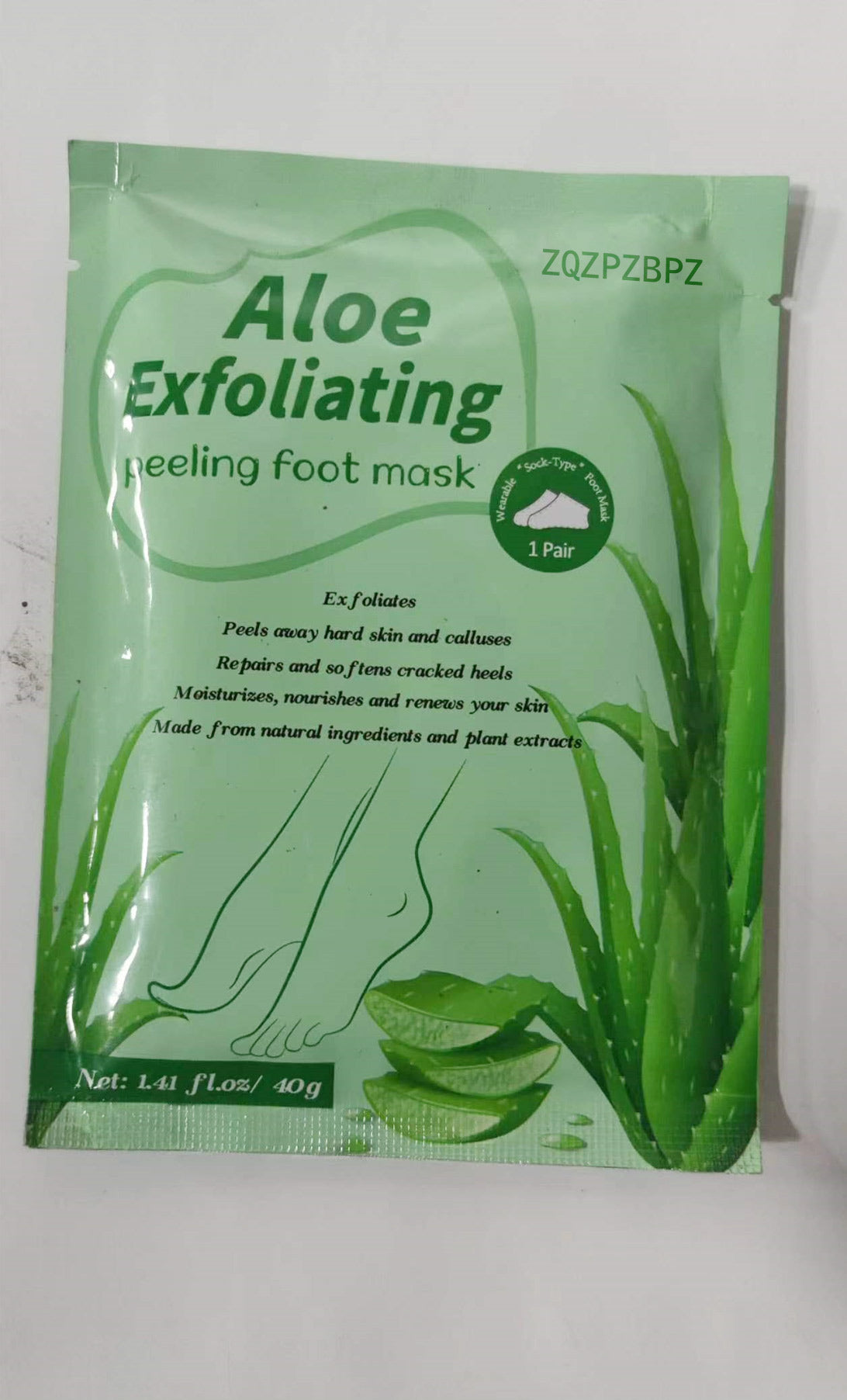 ZQZPZBPZ Aloe Exfoliating peeling foot mask