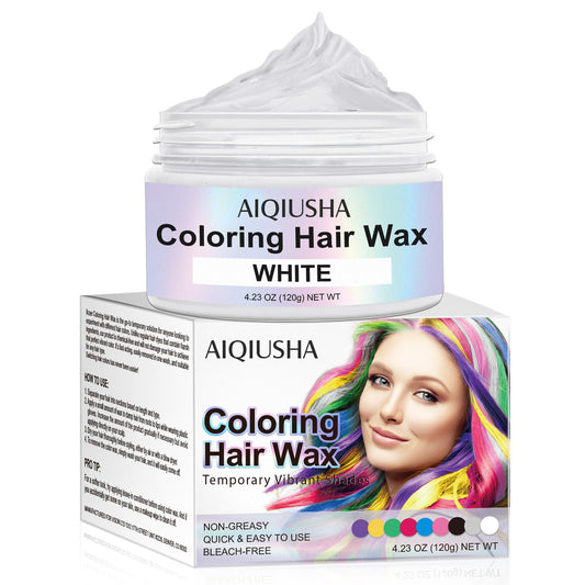 AIQIUSHA COLORING HAIR WAX WHITE
