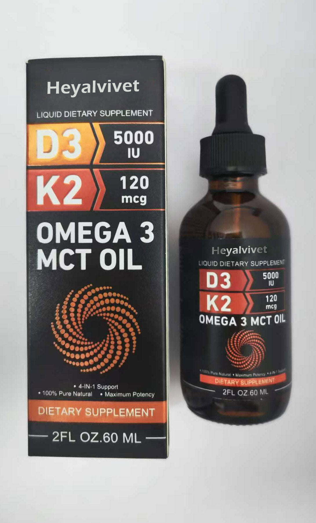 Heyalvivet Omega 3 Mct Oil Liquid Dietary Supplement