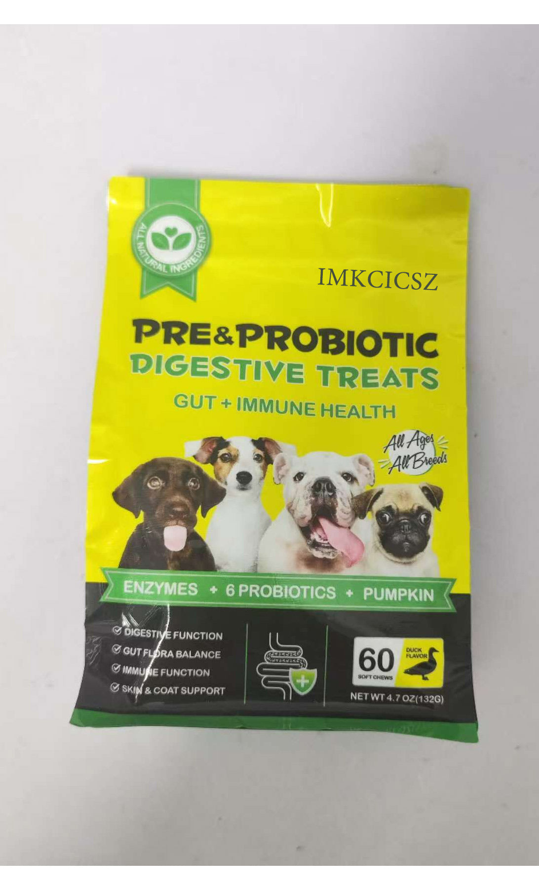 IMKCICSZ PRE & PROBIOTIC DIGESTIVE TREATS GUT + IMMUNE HEALTH