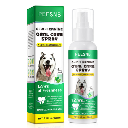 PEESNB 6-in-1 CANINE ORAL CARE SPRAY No Brushing Necessary!