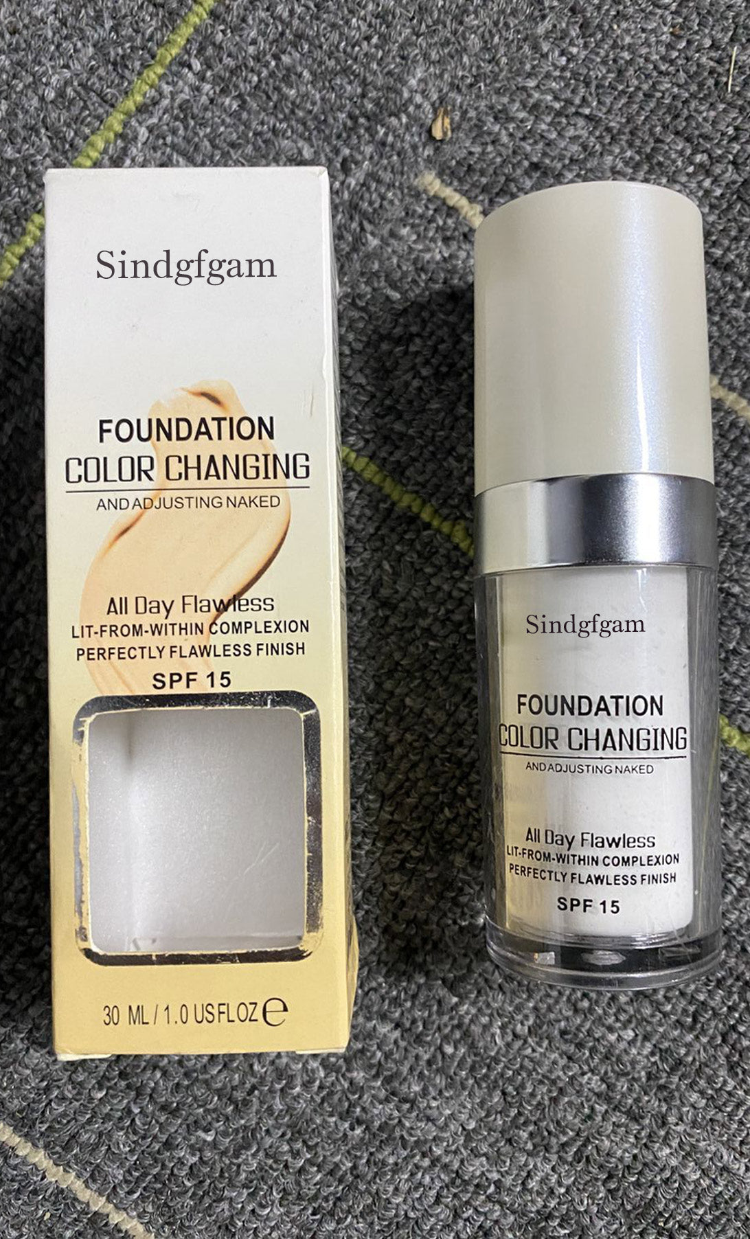 Sindgfgam Foundation Color Changing And Adjusting Naked