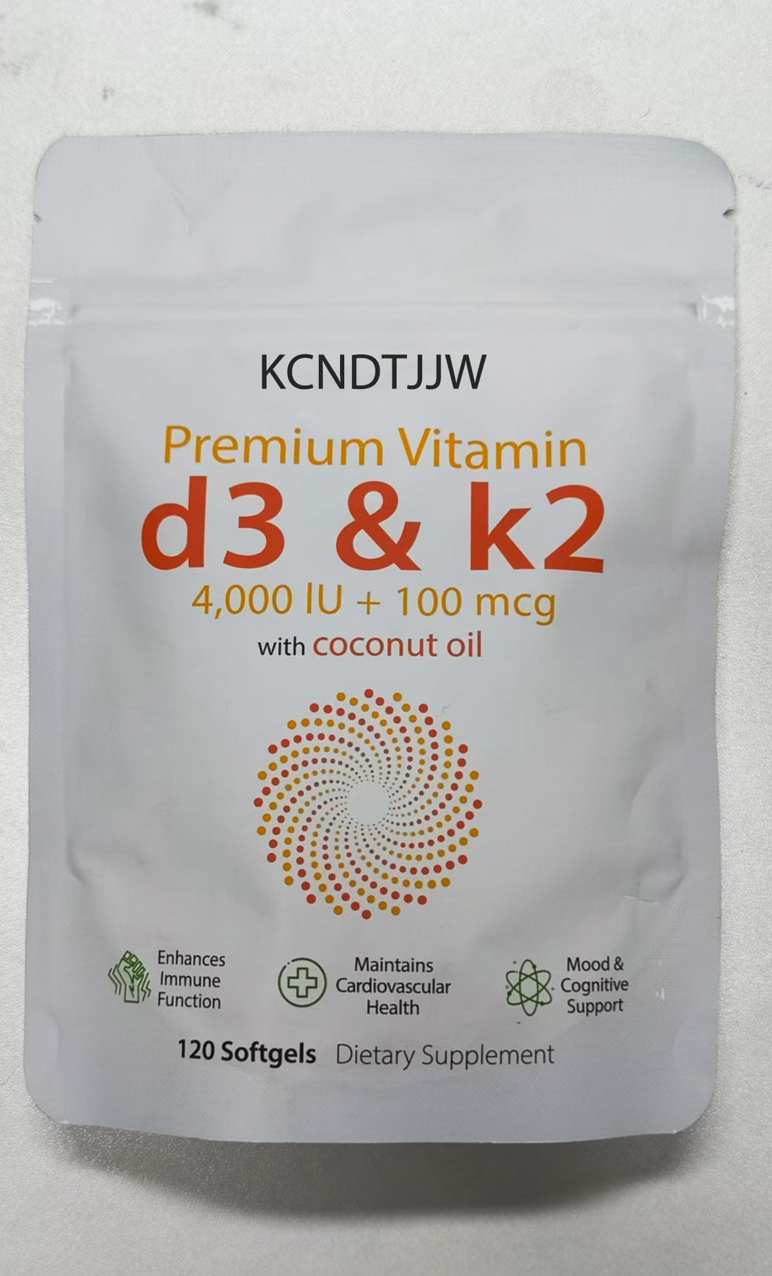 KCNDTJJW Premium Vitamin d3 & k2,10000 lU + 200 mcg with coconut oil