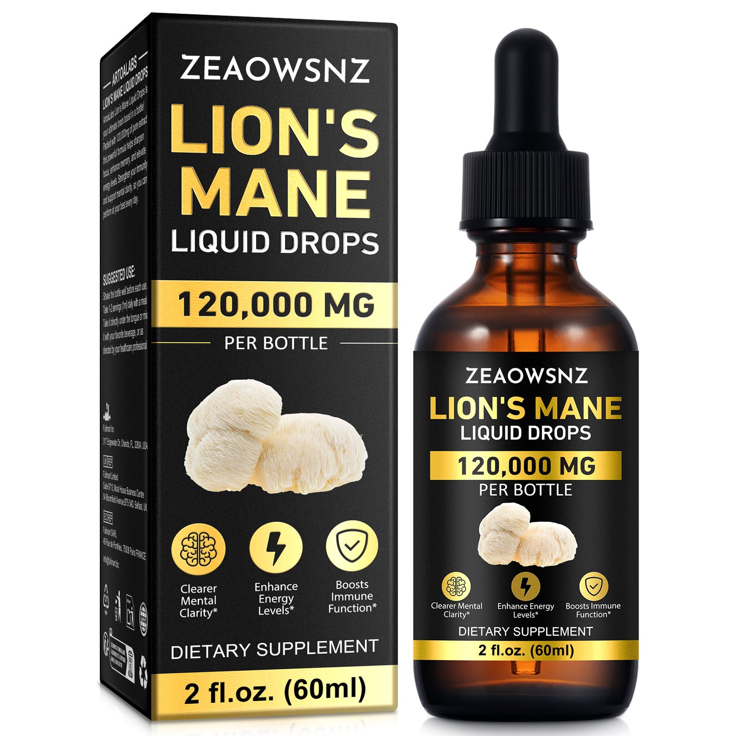 ZEAOWSNZ LION'SMANE LIQUID DROPS