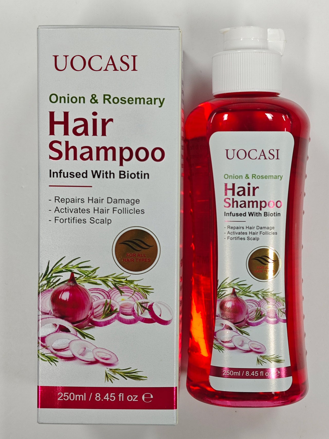 UOCASI Onion & Rosemary HairShampoo Infused With Biotin