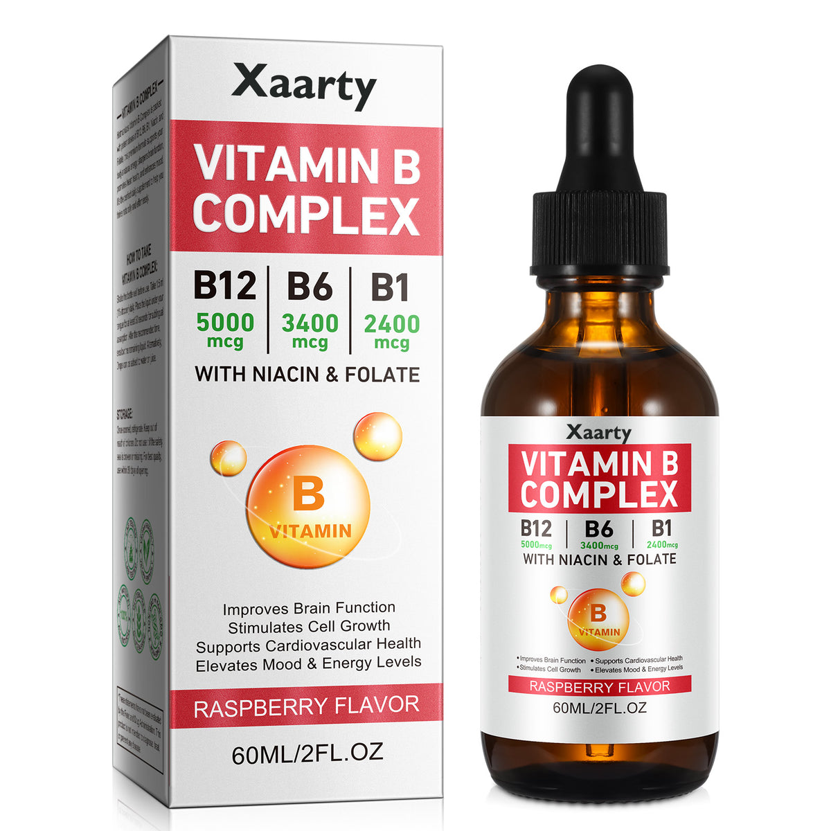 Xaarty VITAMIN B Complex  With  Niacin  & Folate  60ML/2FL.OZ