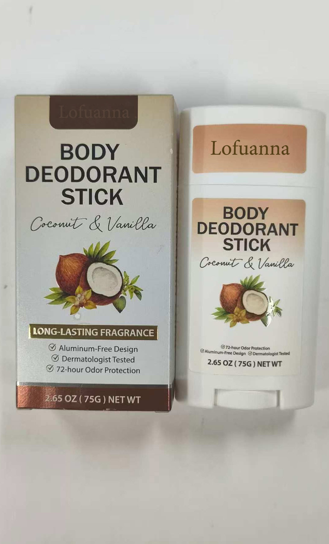Lofuanna BODY DEODORANT STICK Coconut & Vanilla