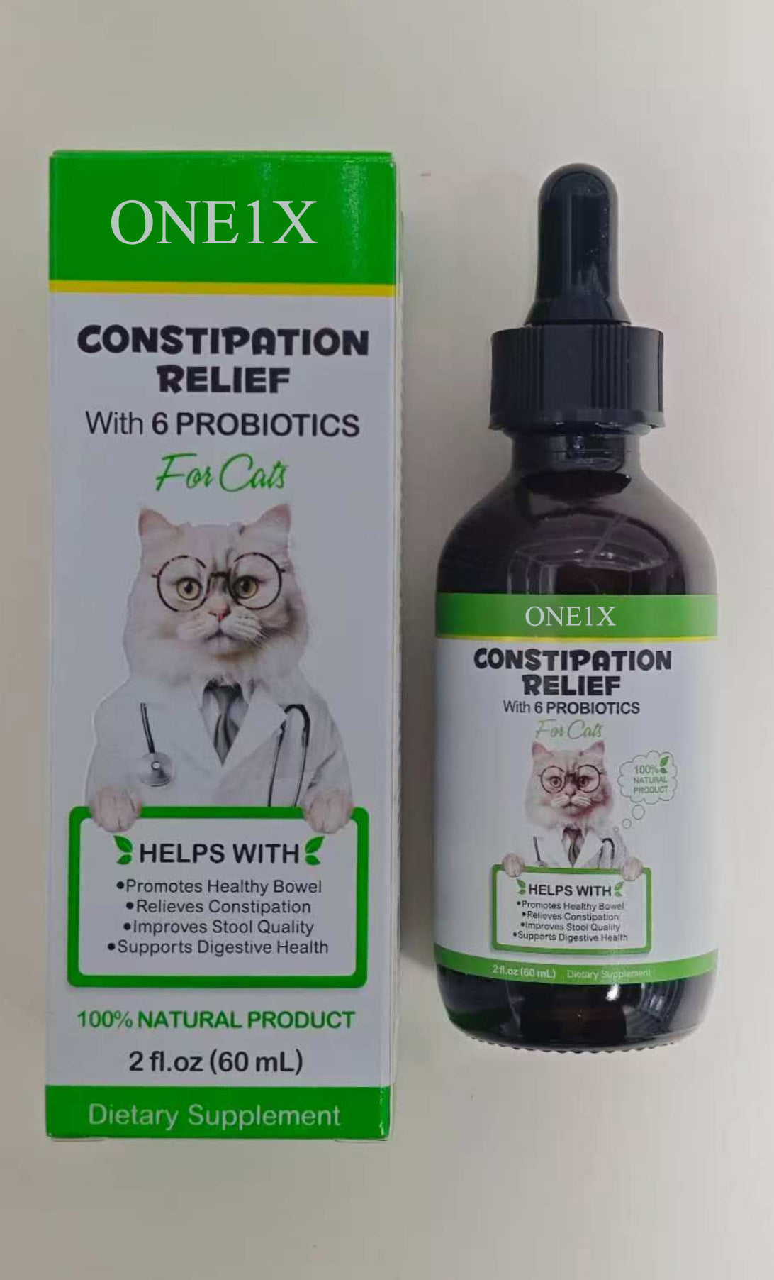 ONE1X CONSTIPATION RELIEP With 6 PROBIOTICS For Cats
