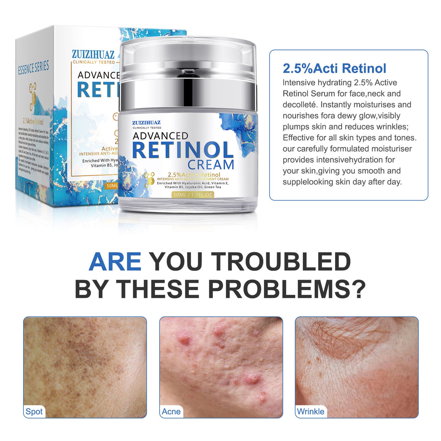 ZUIZIHUAZ Advanced Retinol Cream – Hydrating Anti