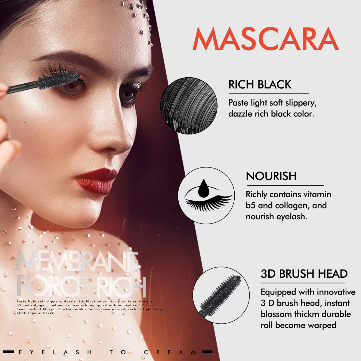 FINCBAXPA Super Long Mascara Big Eyes Waterproof