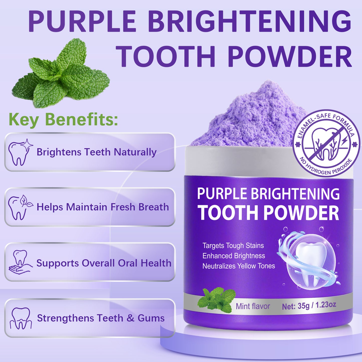 sefudun PURPLE BRIGHTENING TOOTH POWDER